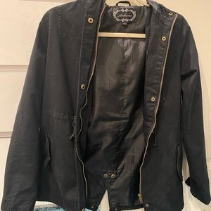 Black fall zip up jacket